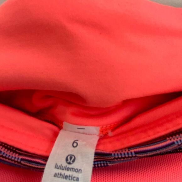 Lululemon Purple Orange Space Dyed Leggings with Pockets Size 6 - Picture 10 of 10